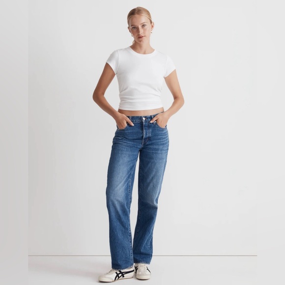 NWT Madewell Low-Slung Straight Jeans Size 28 - Picture 9 of 13